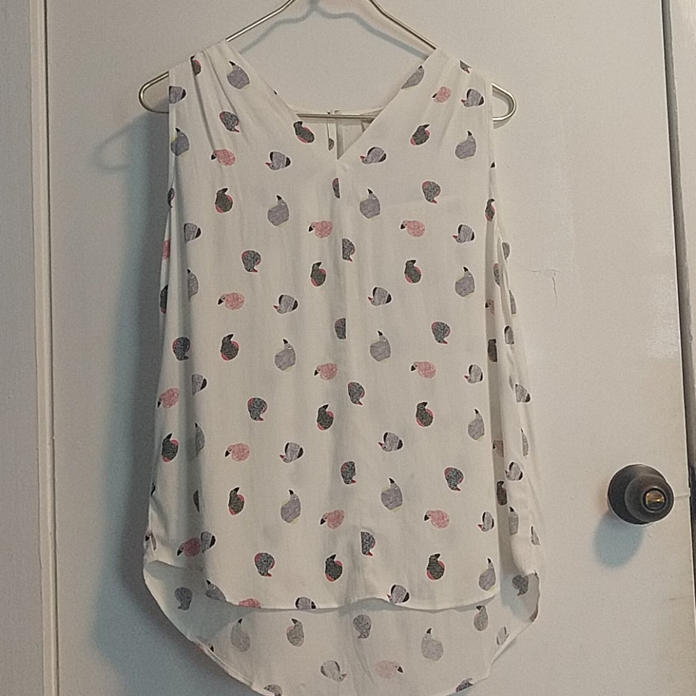 Loft Bird Print Blouse - XS